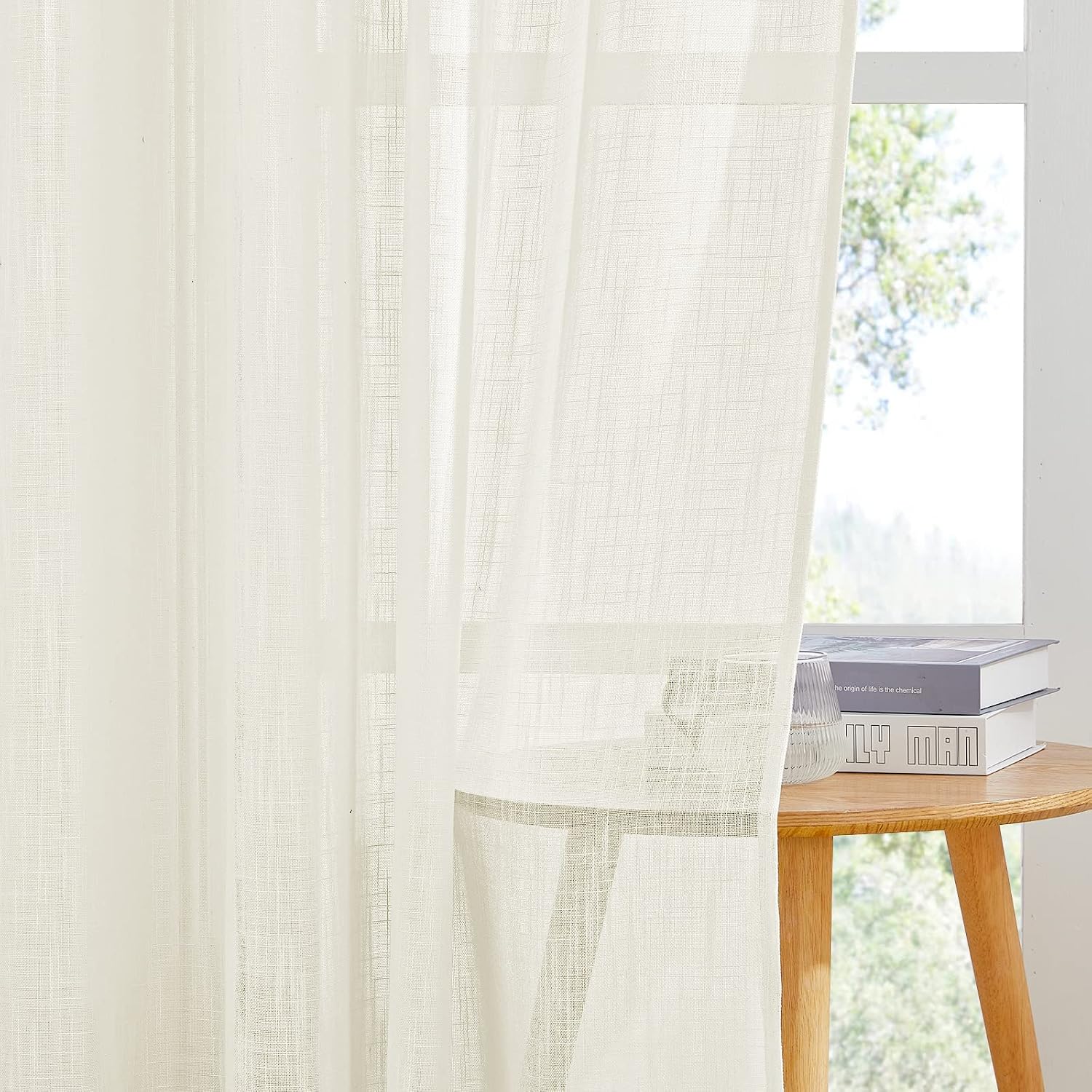 Detalle de PONY DANCE Single Panel Net Curtain 100 x 95 inches 🪟