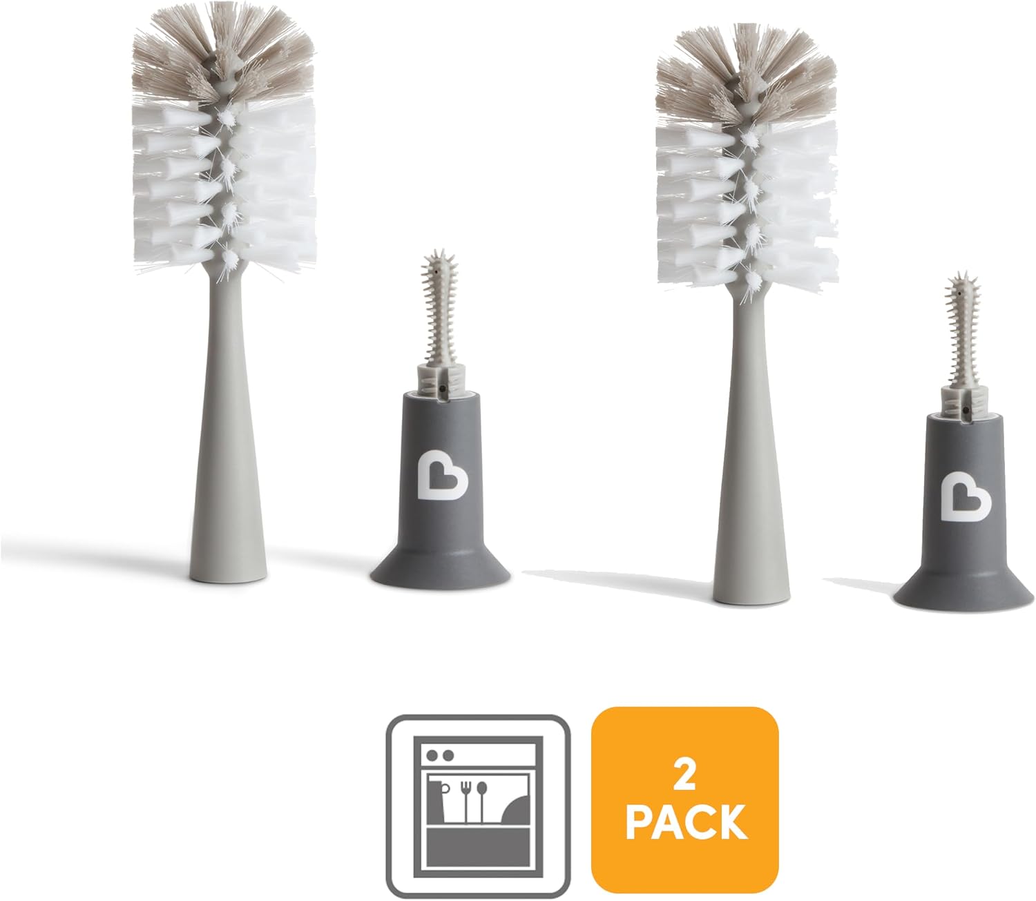 Thumbnail 3 de Munchkin 2 Pack Bristle Baby Bottle Cleaner with Built-In Teat Brush