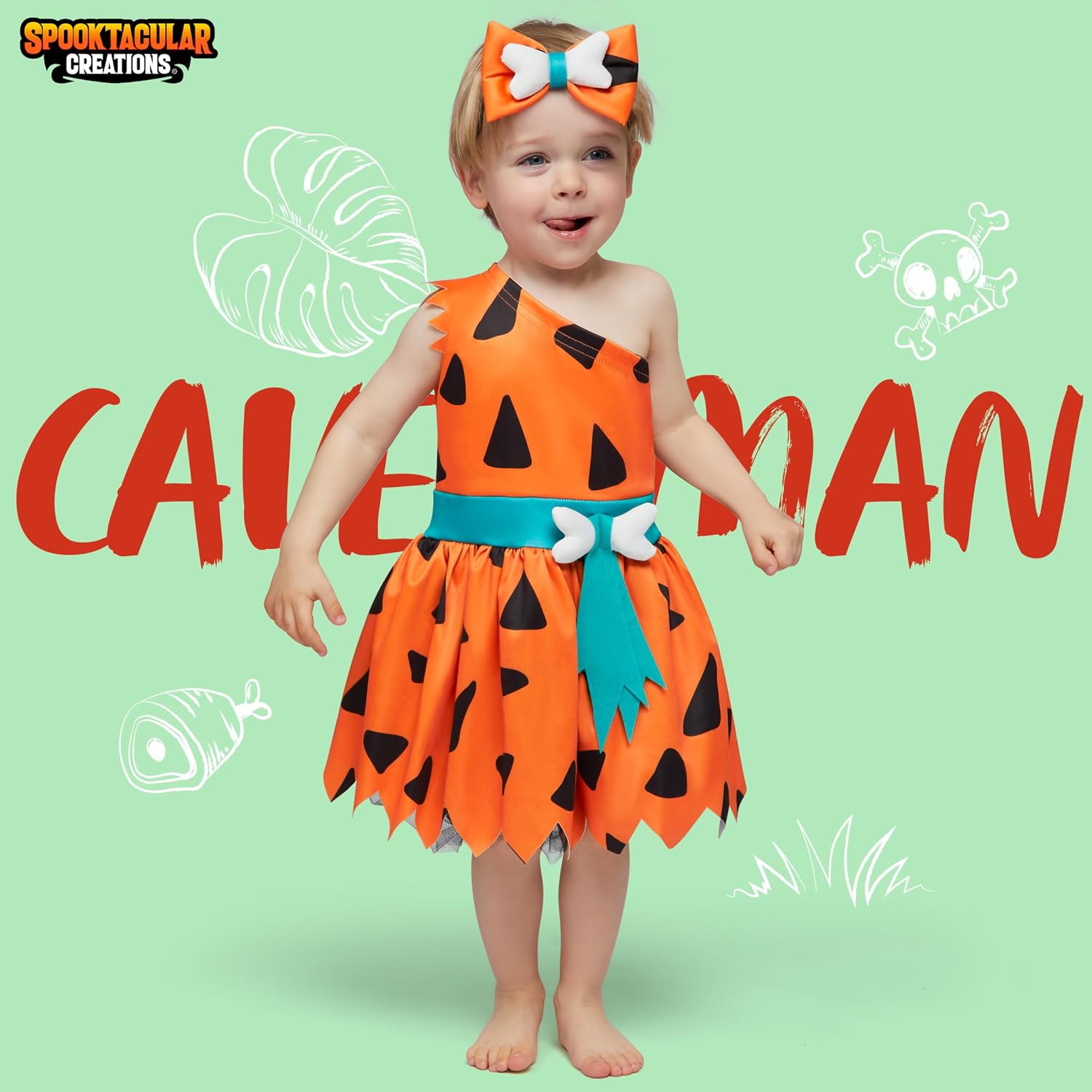 Detalle 2 de Spooktacular Creations Toddler Caveman Costume, Polyester
