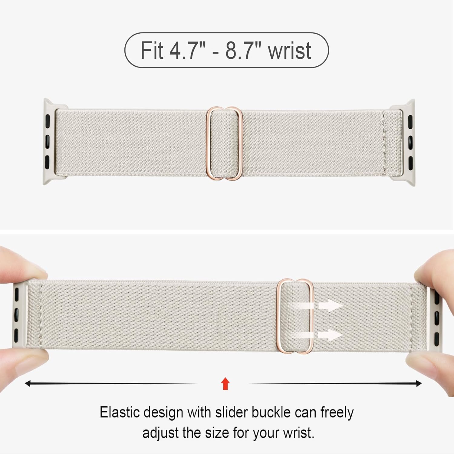 Thumbnail 3 de Raradev Water-Resistant Elastic Band for Apple Watch – 38–49mm, Sweatproof Stretch Strap for iWatch SE3/Series 11–1