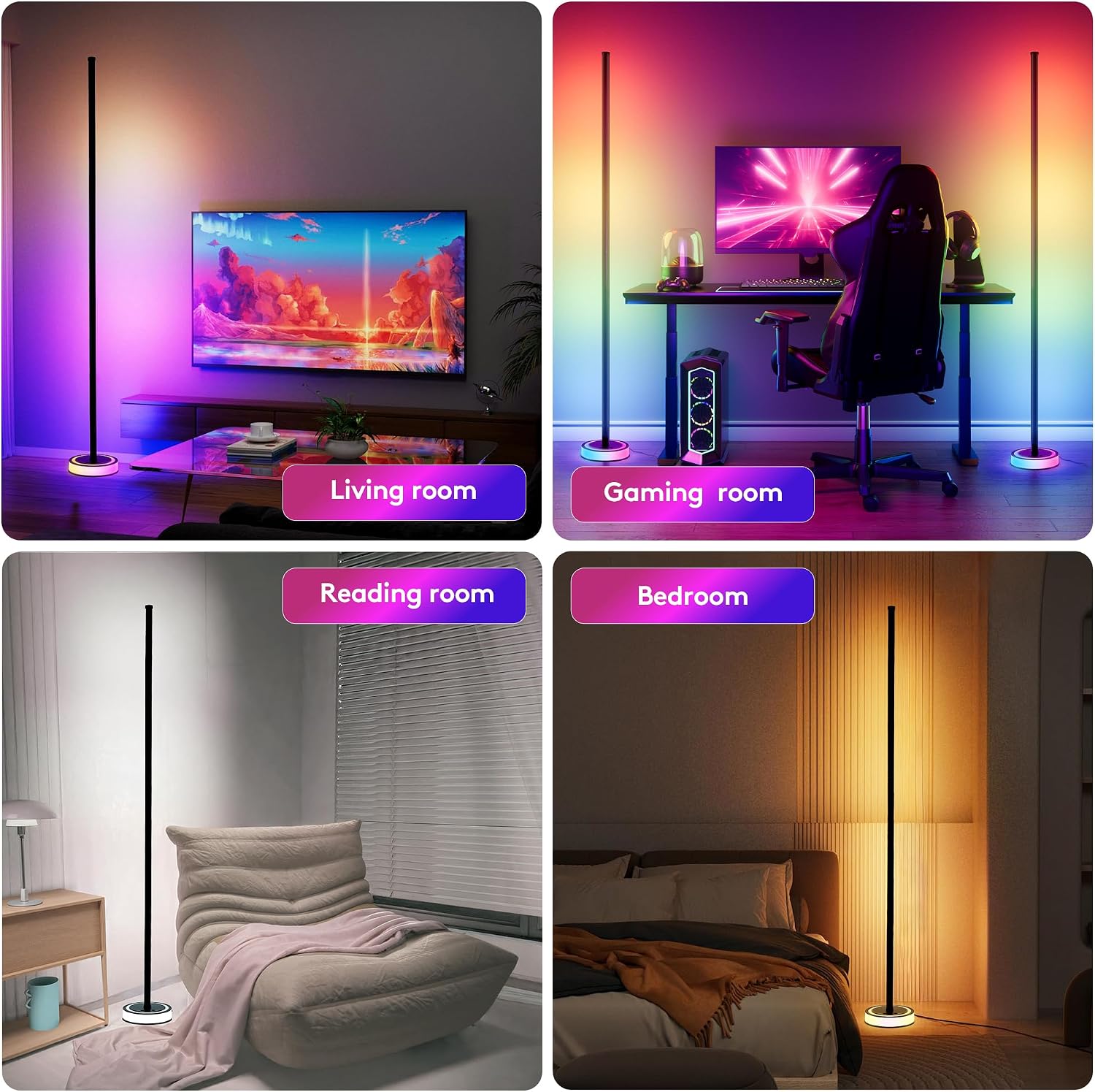 Thumbnail 6 de Wfiia HYT-HCFWD04 59-Inch RGBICW Smart LED Corner Floor Lamp