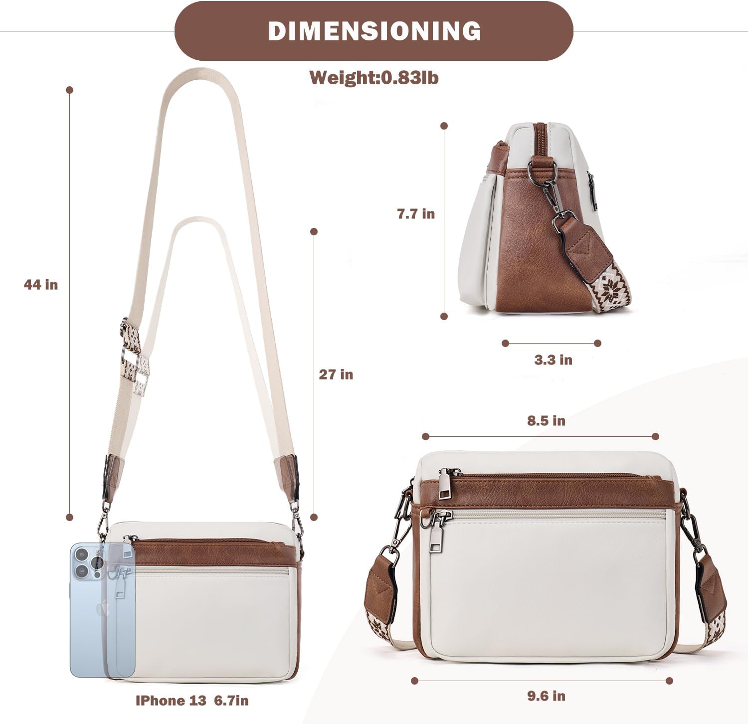 Thumbnail 3 de MUIIKOLA cross body bag, PU leather 0.40 kg
