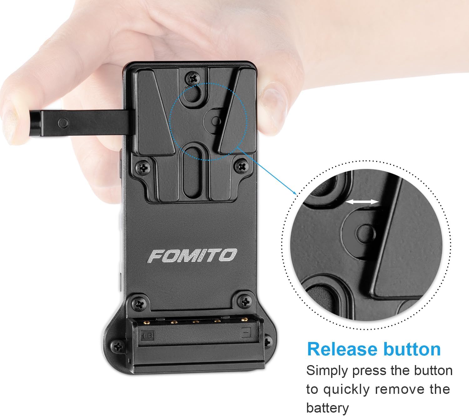 Thumbnail 3 de FOMITO NP-F970 to V‑Mount Adapter for Monitors