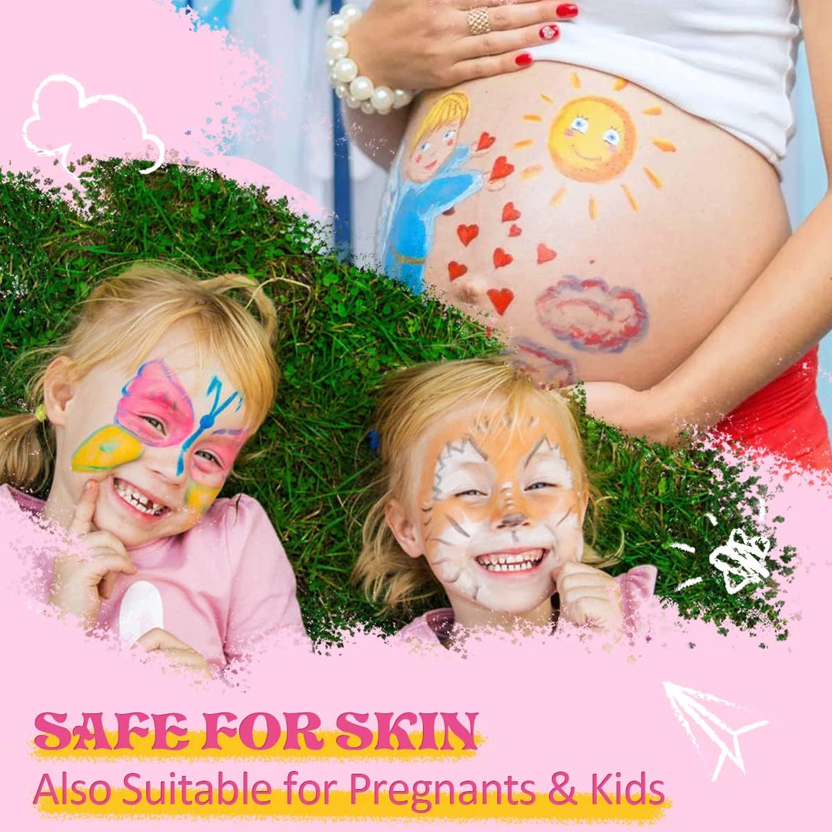 Detalle de Truccabimbi 12 Colori – Body Painting sicuri per bambini, Carnevale e Halloween