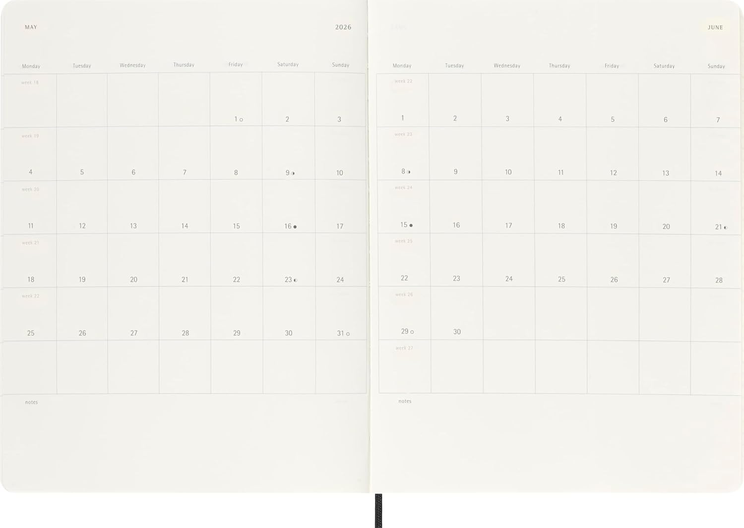 Thumbnail 5 de Moleskine Weekly Planner 18‑Month XL 19x25cm