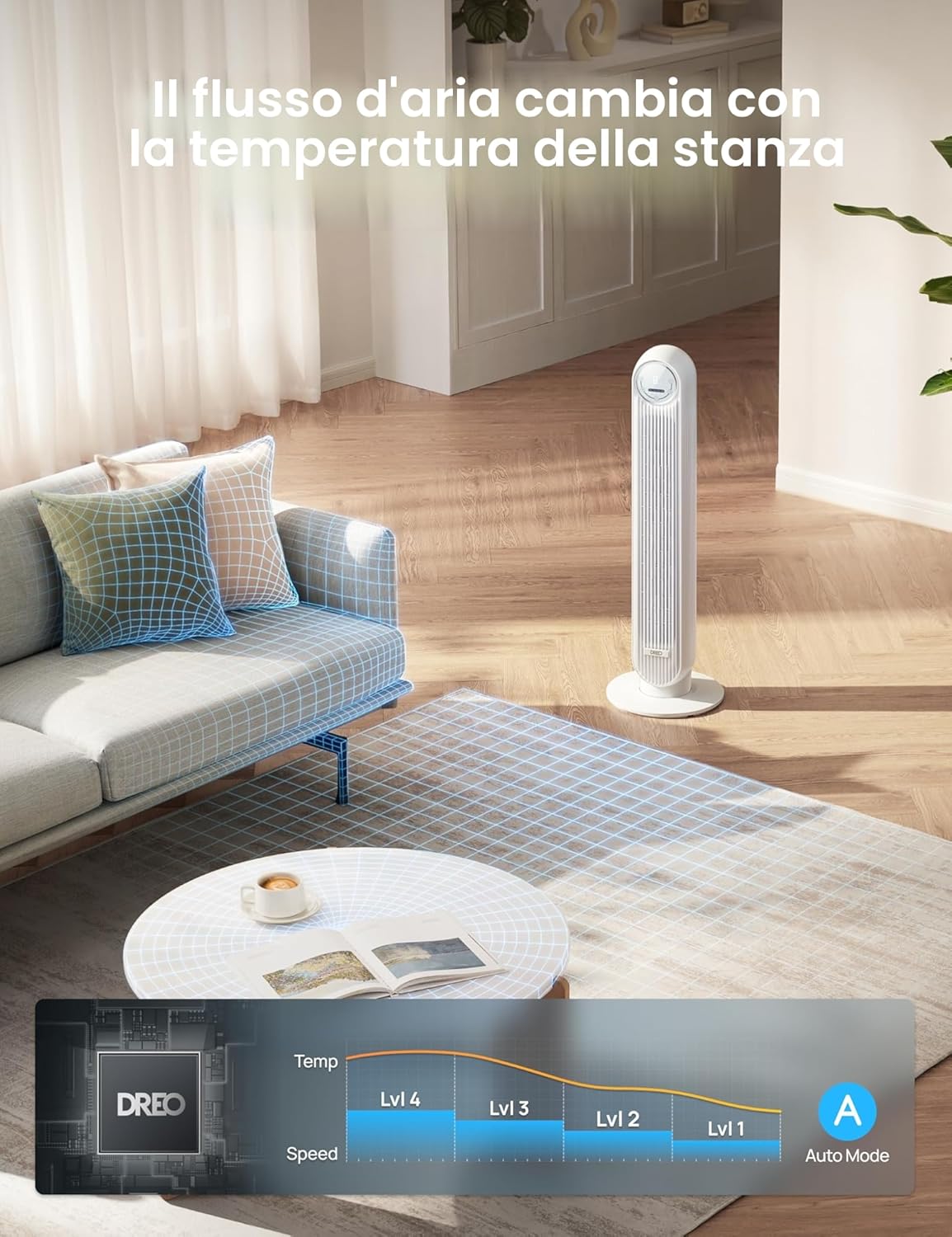 Thumbnail 3 de Dreo Ventilatore a Torre 91,44 cm