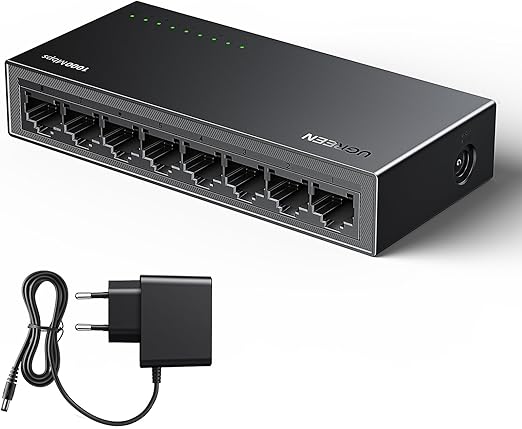 UGREEN Switch Ethernet 8 Puertos Gigabit para Conexión Rápida 🌐