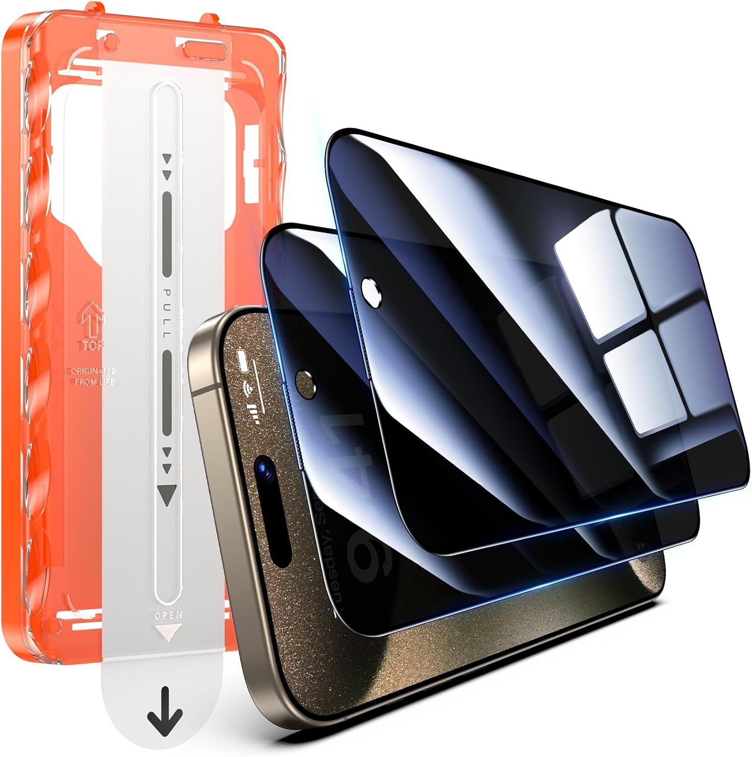 Detalle de UniqueMe iPhone 15 Pro Max privacy screen