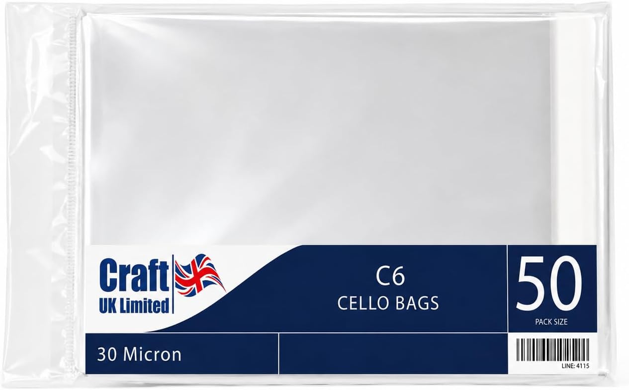 Detalle de Crafts UK 335 C6 polyzakjes, transparant, 30 micron, 50 stuks