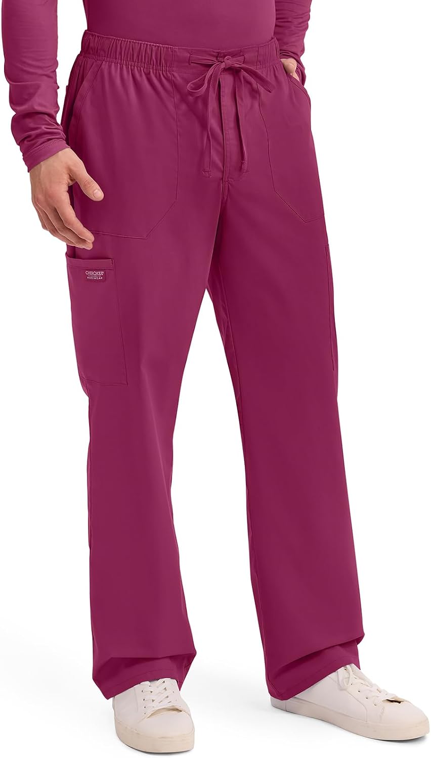 Thumbnail 6 de Cherokee WW190 Men's Tapered Cargo Scrub Pants, 2-Way Stretch, 5 Pockets