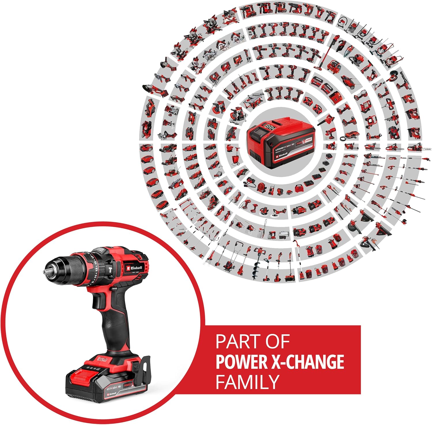 Thumbnail 1 de Einhell TE-CD 18/44 Li-i: trapano avvitatore a percussione cordless Power X-Change (1x2,5Ah)