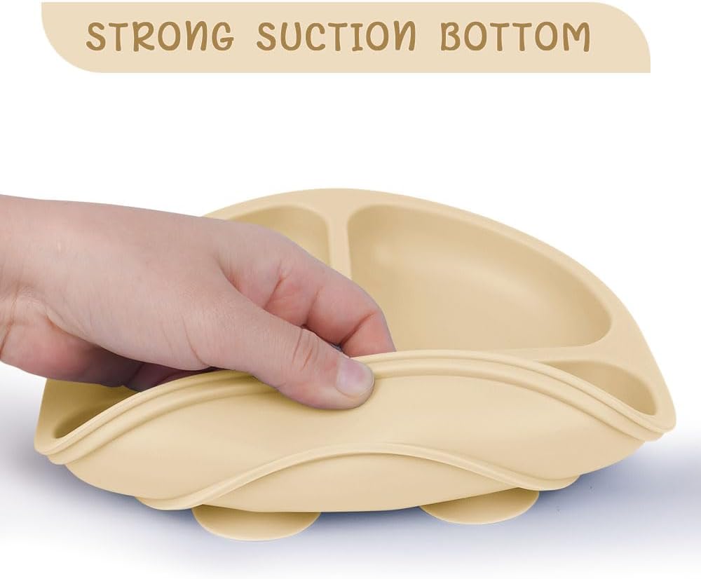 Thumbnail 2 de Aolso Assiettes en Silicone avec Ventouse – Lot de 2, 3 compartiments, sans BPA ni PVC