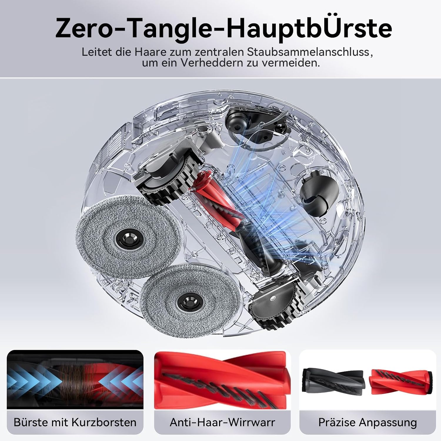 Detalle de Zubehör-Set für Roborock Saros 10R / Saros 20 / Qrevo CurvX / Qrevo Curv 2 Pro / Curv 2 ProX – 2 Hauptbürsten, HEPA-Filter & mehr