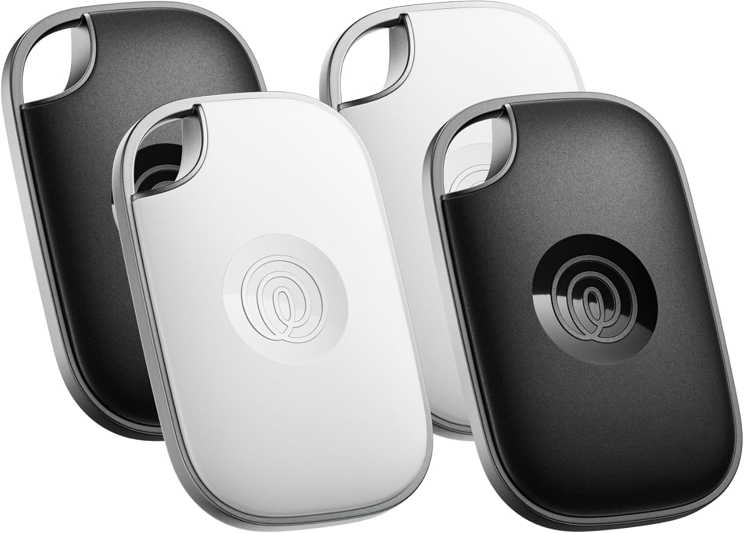 Life360 Tile Pro Bluetooth Tracker (Key Finder + Phone Finder) — 4-Pack, Black/White