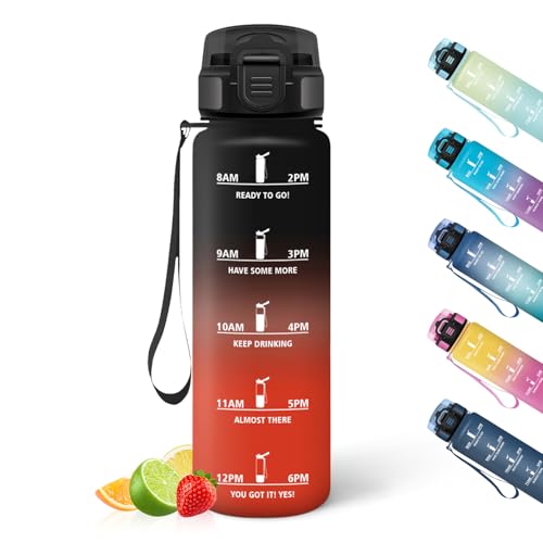 Detalle de HoneyHolly Botella Agua 1 L reutilizable para gimnasio 🚰