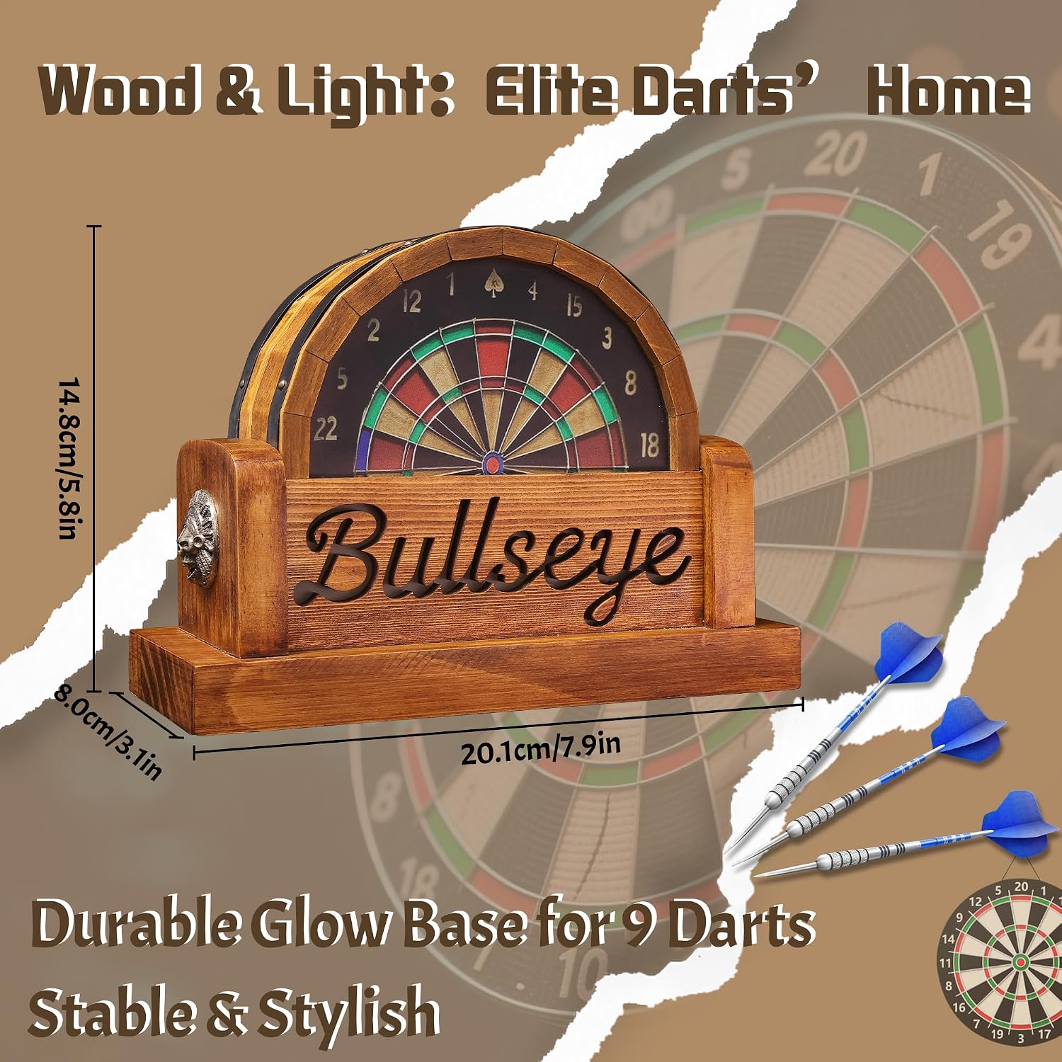Thumbnail 4 de CoolGift Mart LED-Dartboard-Ständer 6 Pfeile