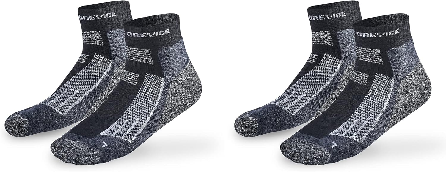 Detalle de Black Crevice Merino Outdoorsocken – Calze da Trekking in Lana Merino (Unisex)
