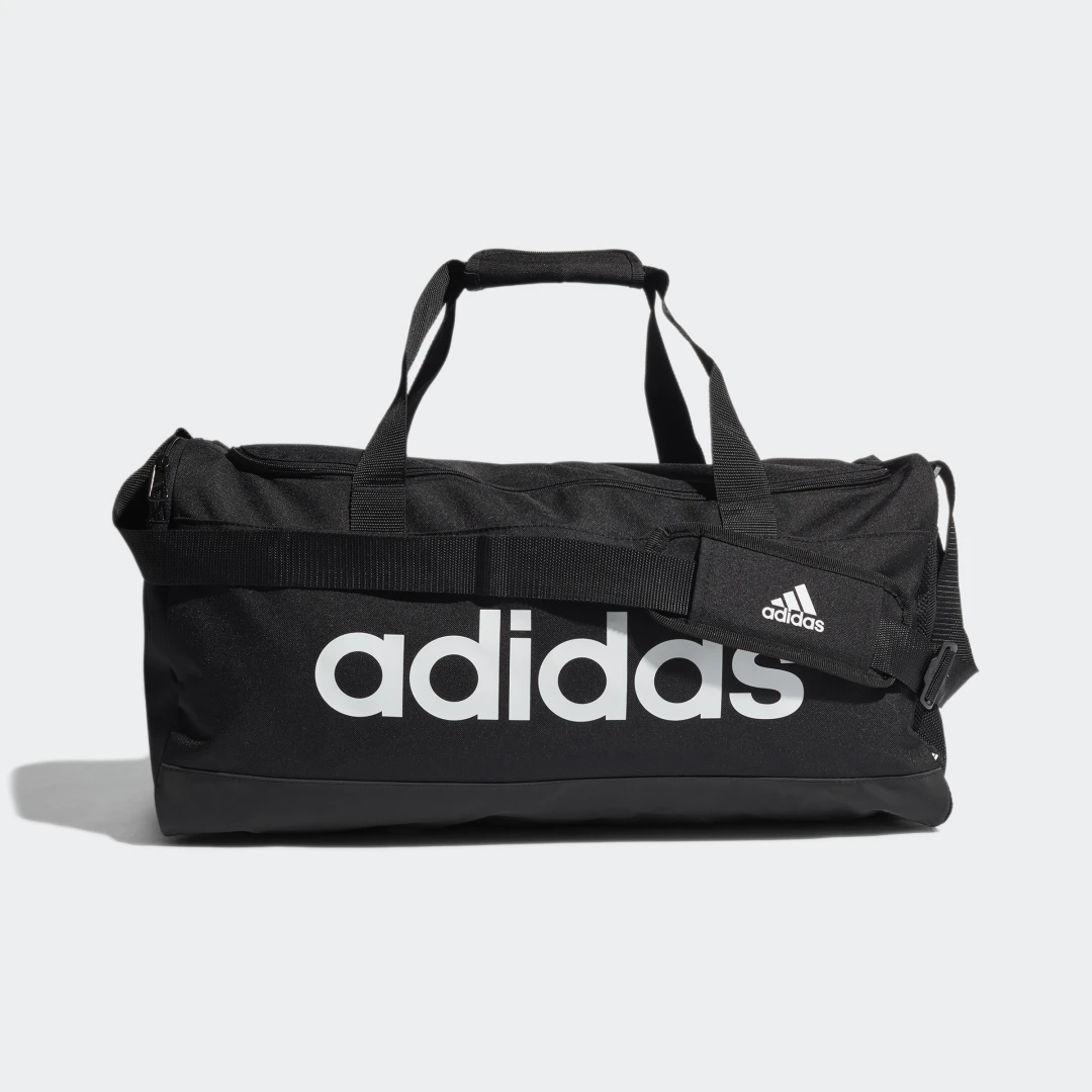Detalle de Bolsa de viaje mediana Essentials Logo de Adidas – Negro