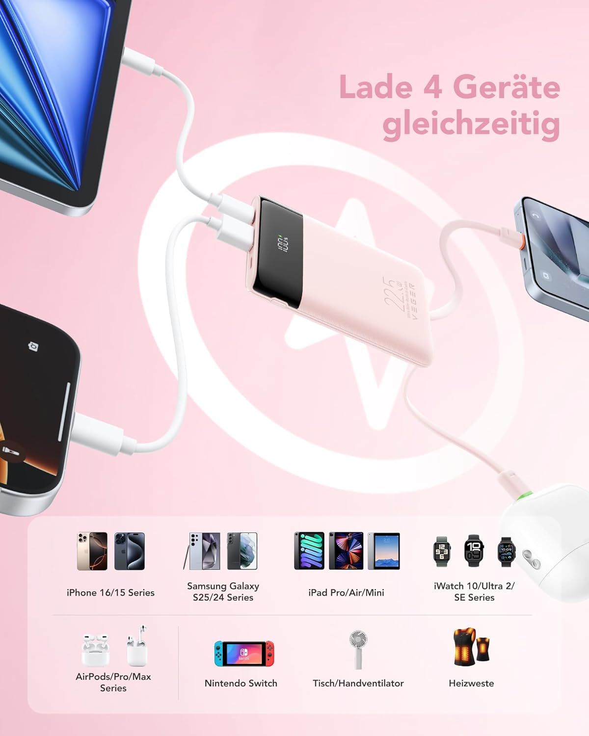 Thumbnail 4 de VEGER Power Bank 10000 mAh mit 22,5 W