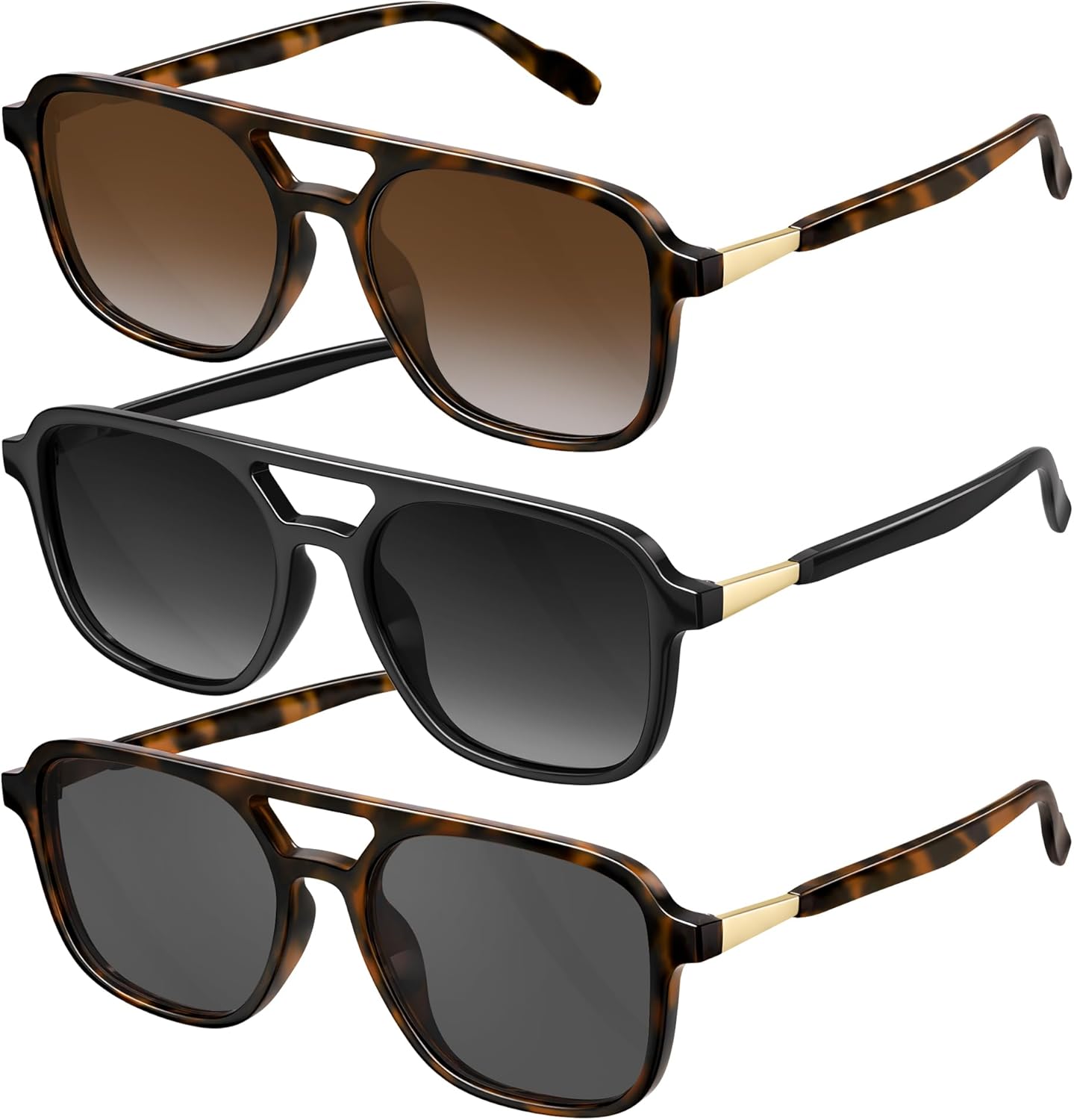 Detalle de konqkin Retro Aviator Sunglasses for Women & Men