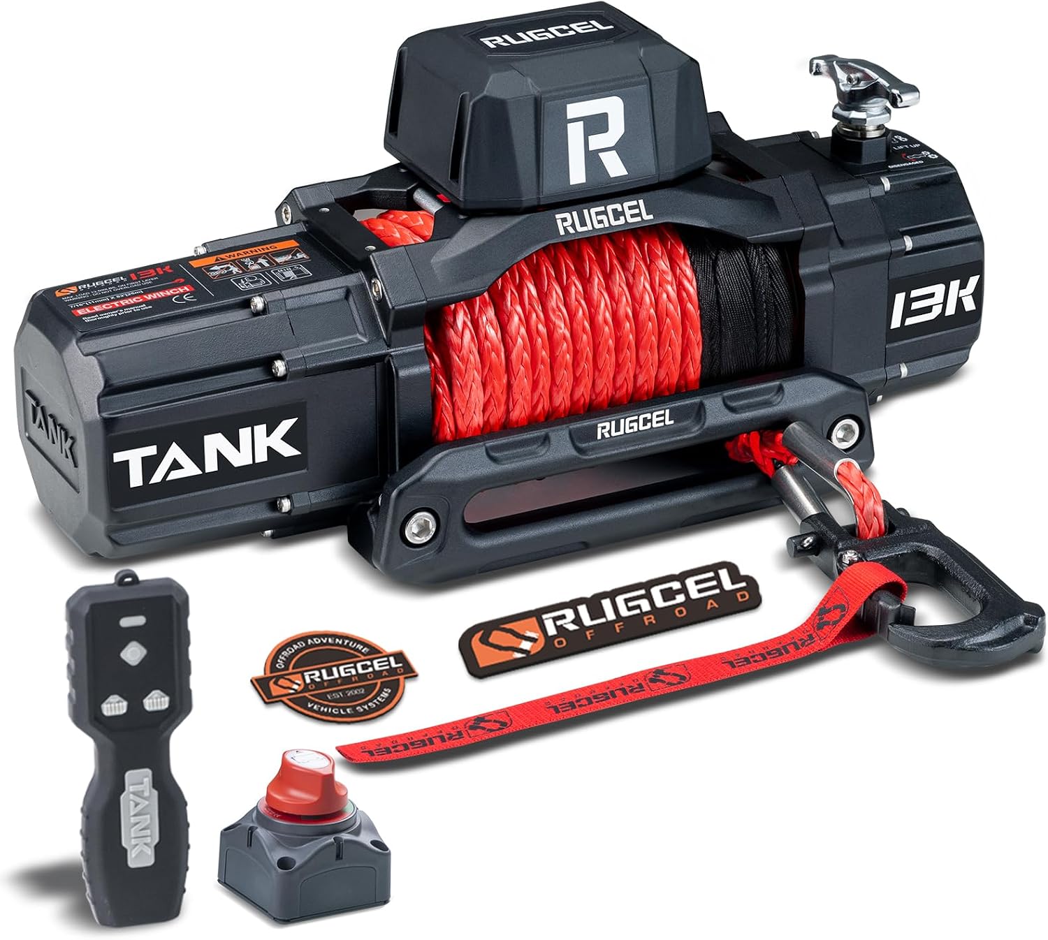 Thumbnail 6 de RUGCEL WINCH 12000lb Waterproof Electric Winch 85' Rope