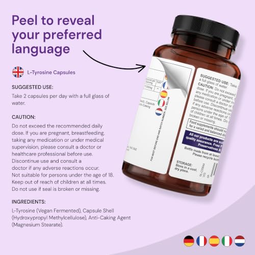 Thumbnail 8 de New Leaf L-Tyrosine 1100mg Vegan Capsules, 120-Capsule Pack
