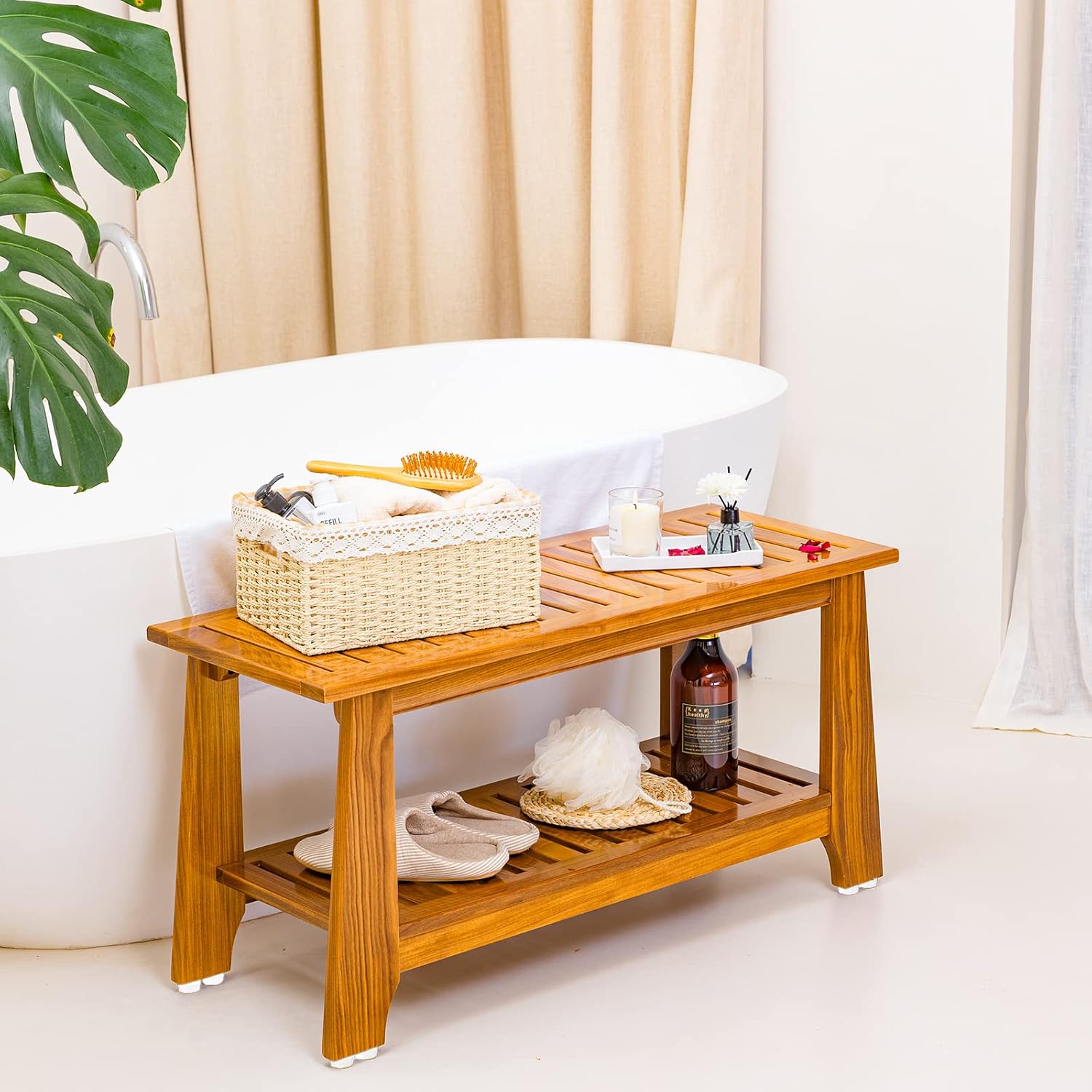 Detalle de NNN 36" Teak Shower Bench ⚙