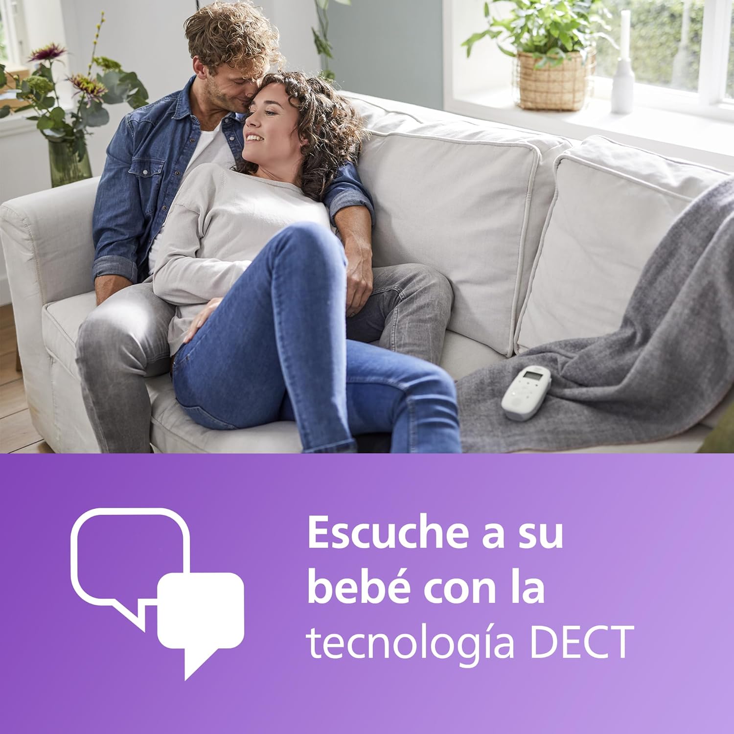 Detalle de Philips Avent SCD713/26: Vigilabebés Audio DECT con Luz 🌙