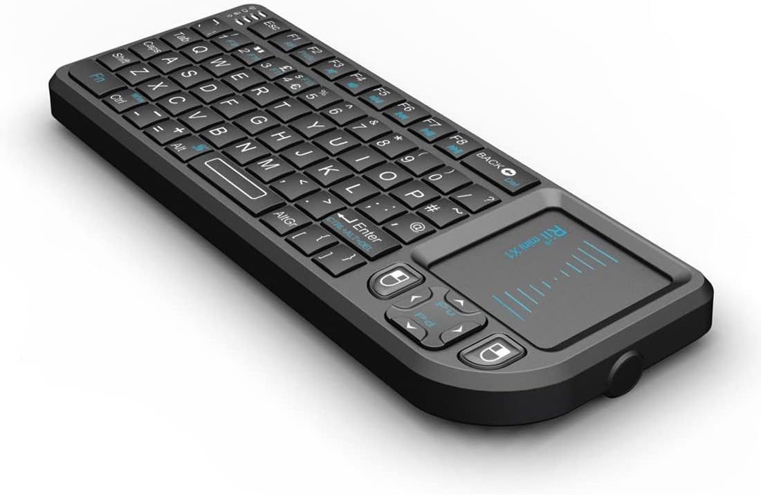 Detalle de Rii K01X1 2.4 GHz mini wireless keyboard with touchpad remote for Kodi/XMBC