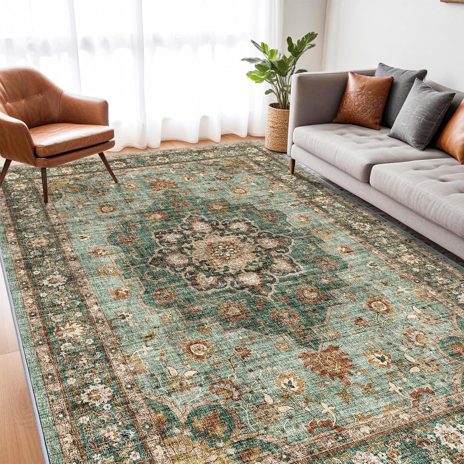 Thumbnail 6 de TOPRUUG Washable Oriental Rug 12x18 🏠
