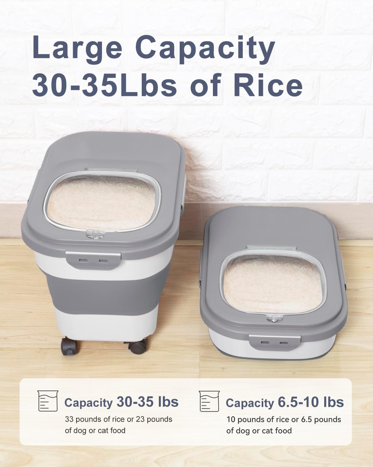 Detalle 2 de DDMOMMY Rice Storage Container 20-30 lbs ๐