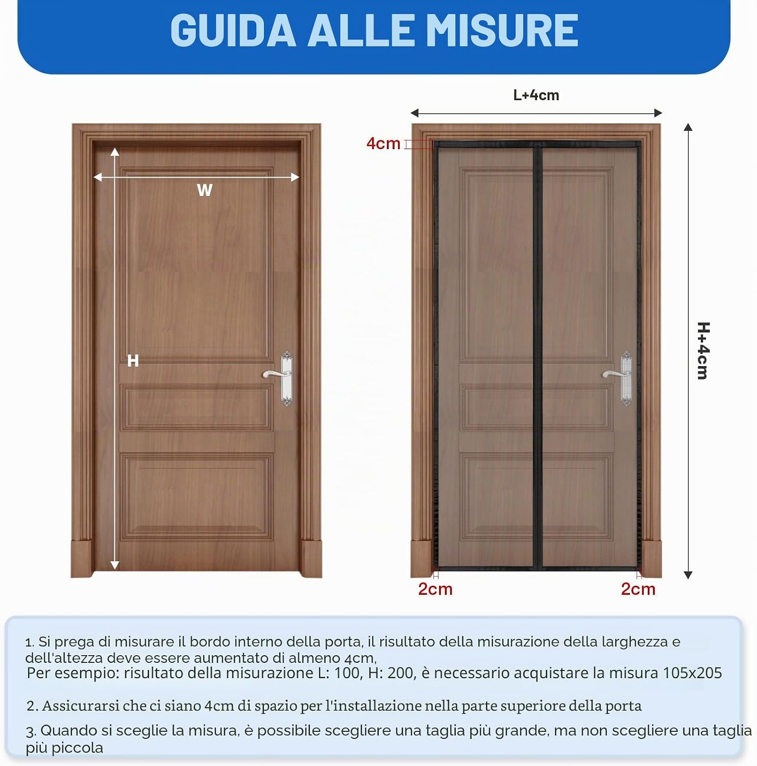 Detalle de Wzlxcxxy Zanzariera Magnetica Porta Finestra 160x240 cm – Nero, Chiusura Automatica