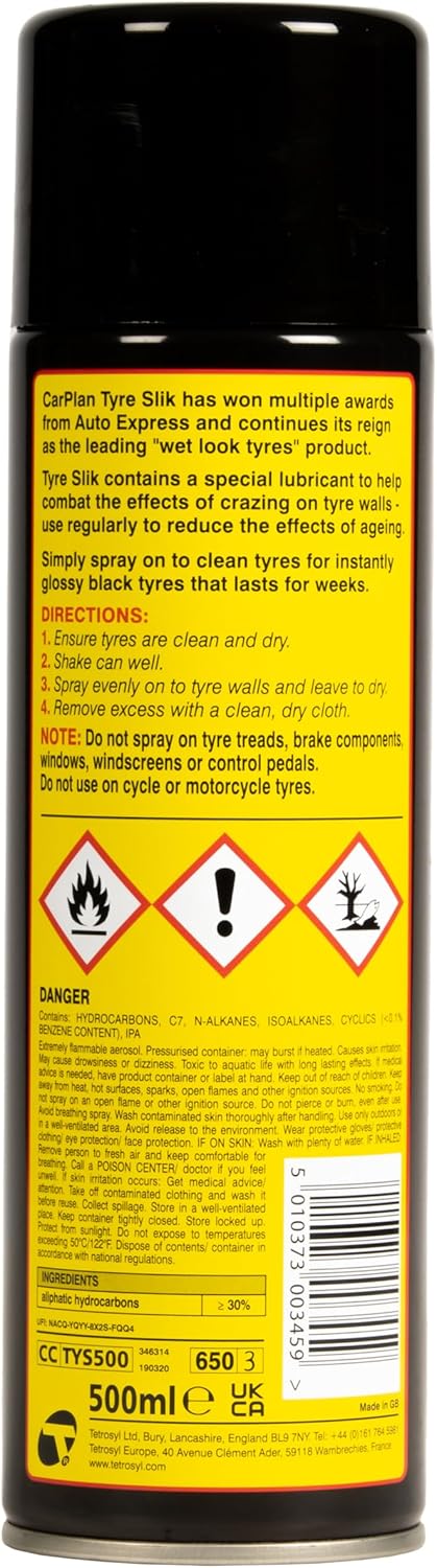 Thumbnail 1 de CarPlan TYS500 Tyre Slik – Wet Look Tyre Spray