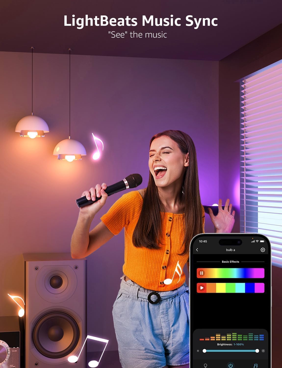 Detalle 2 de Lepro BP1 AI Smart Bulb E14 RGBWW (Pack of 2) with Alexa & Google Assistant, Music Sync, 4.9W