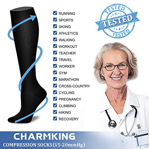 Thumbnail 4 de CHARMKING Compression Socks 15-20 mmHg