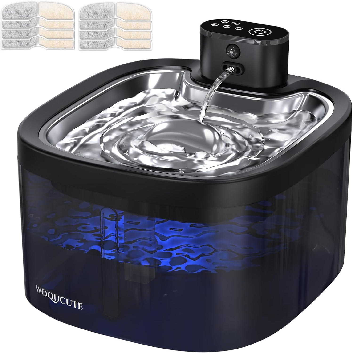 Imagen de Cat Water Fountain for Drinking Wireless: 3.5L Battery Operated Quiet Cat Fountain en OfertitasTOP