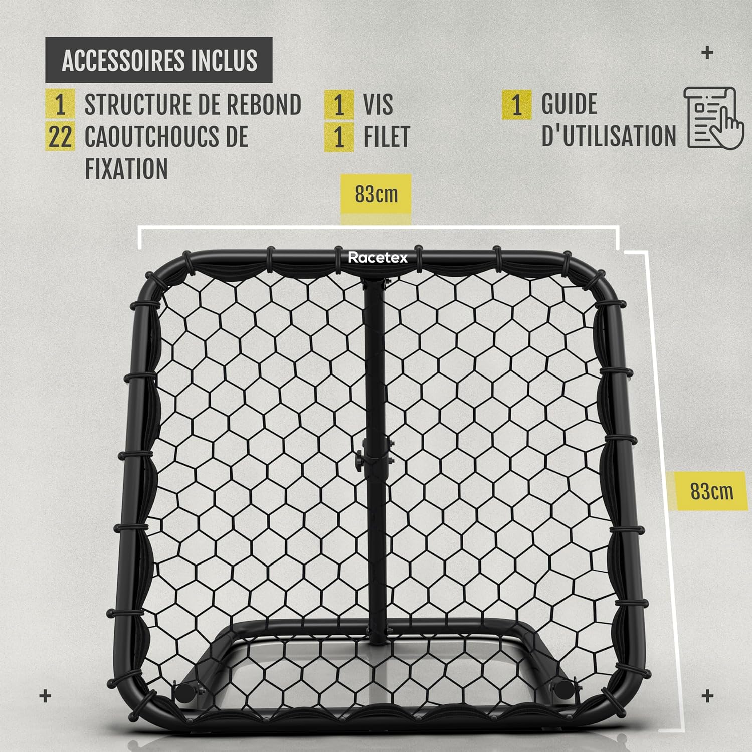 Thumbnail 1 de Racetex Filet de rebond football [RÉGLABLE SANS FOND] – Rebondisseur pour enfants et adolescents