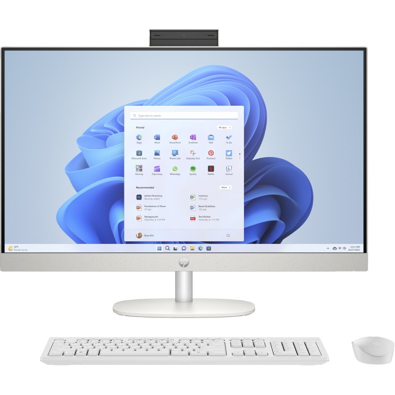 Detalle de HP All-in-One 24-cr0067ns: rendimiento compacto y sostenibilidad en un todo en uno de 23,8 pulgadas