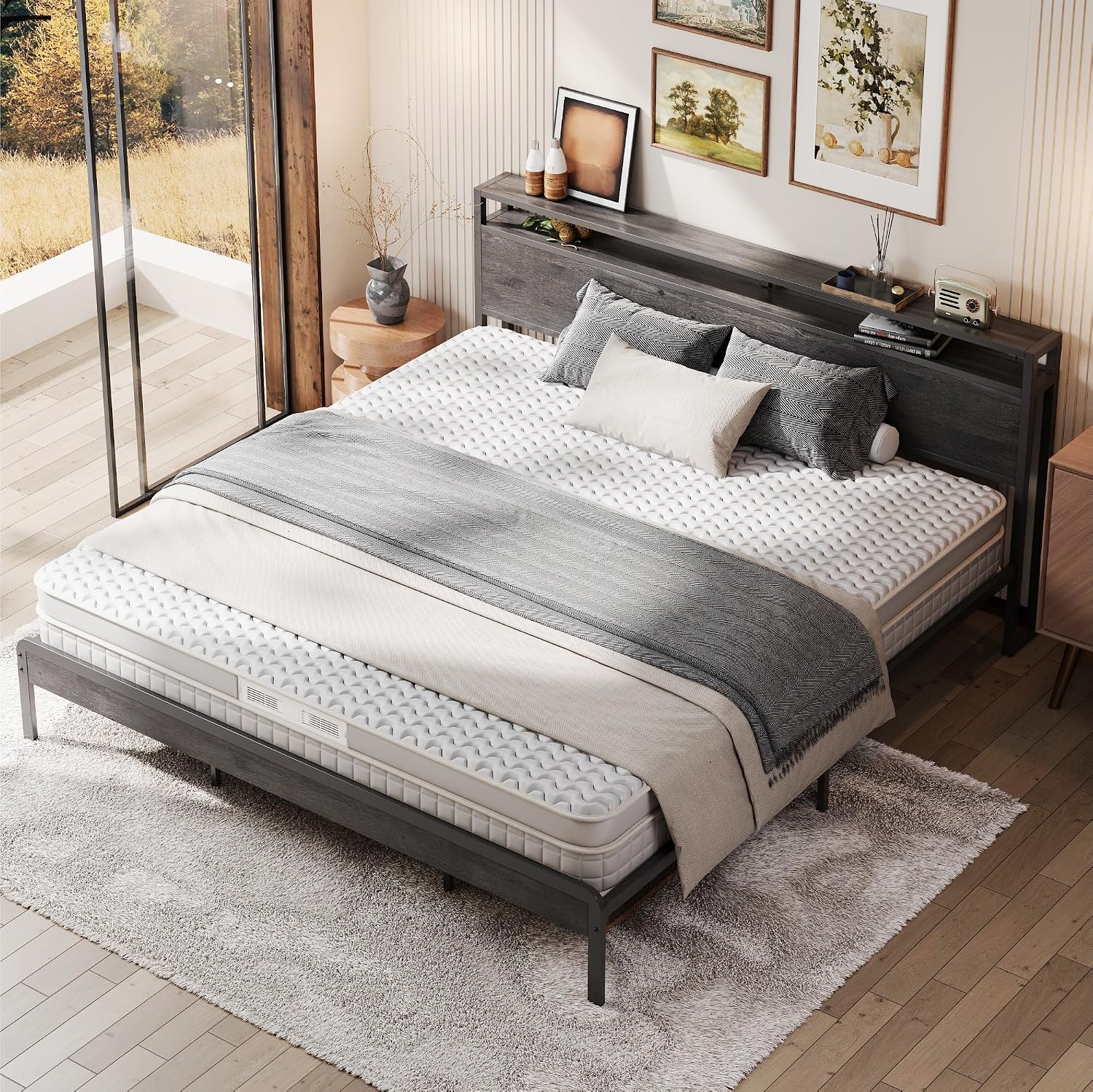 Detalle de LIKIMIO King Bed Frame, King Size