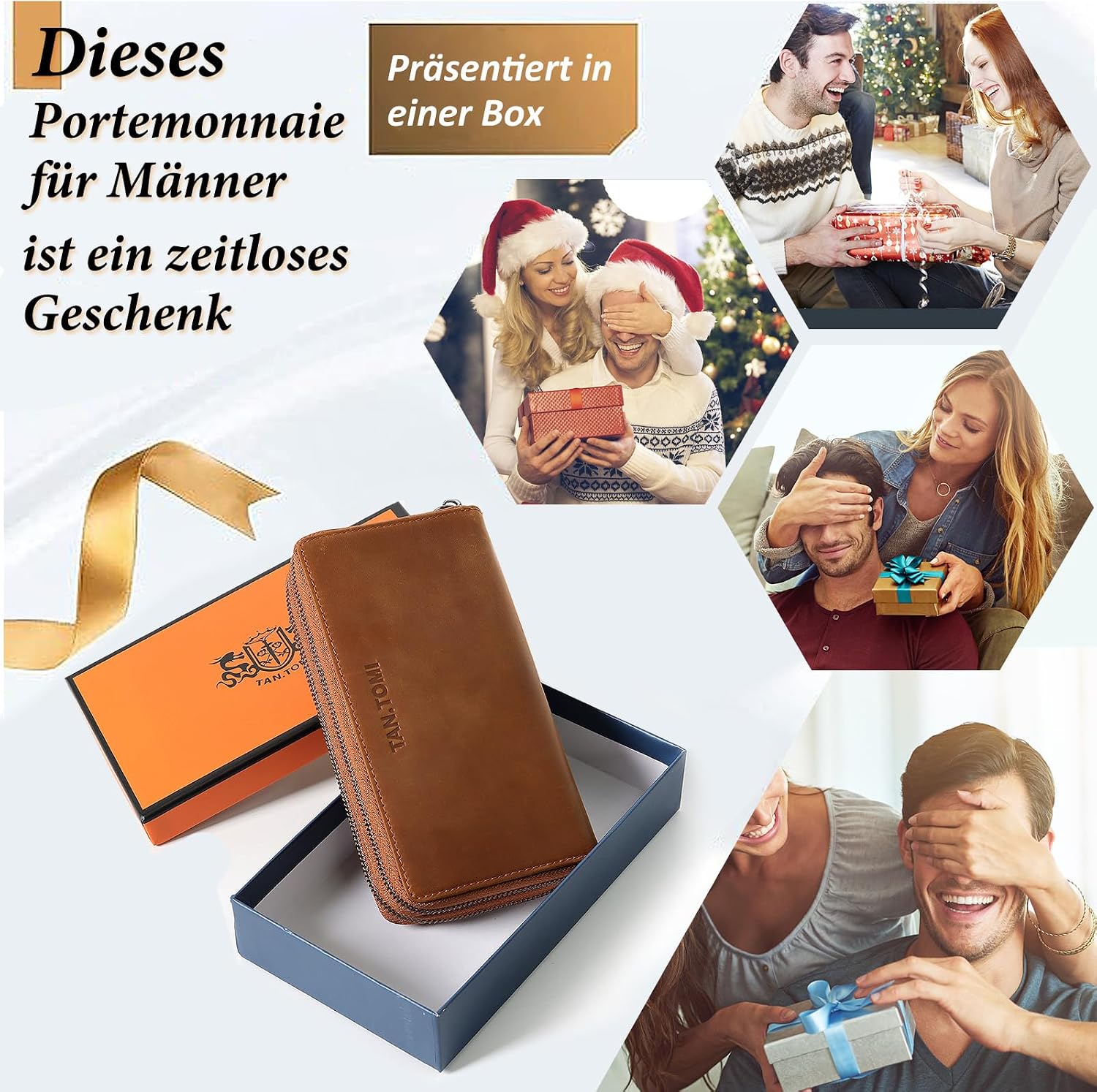 Thumbnail 5 de TANTOMI Damen-Geldbörse aus Leder 19×10 cm