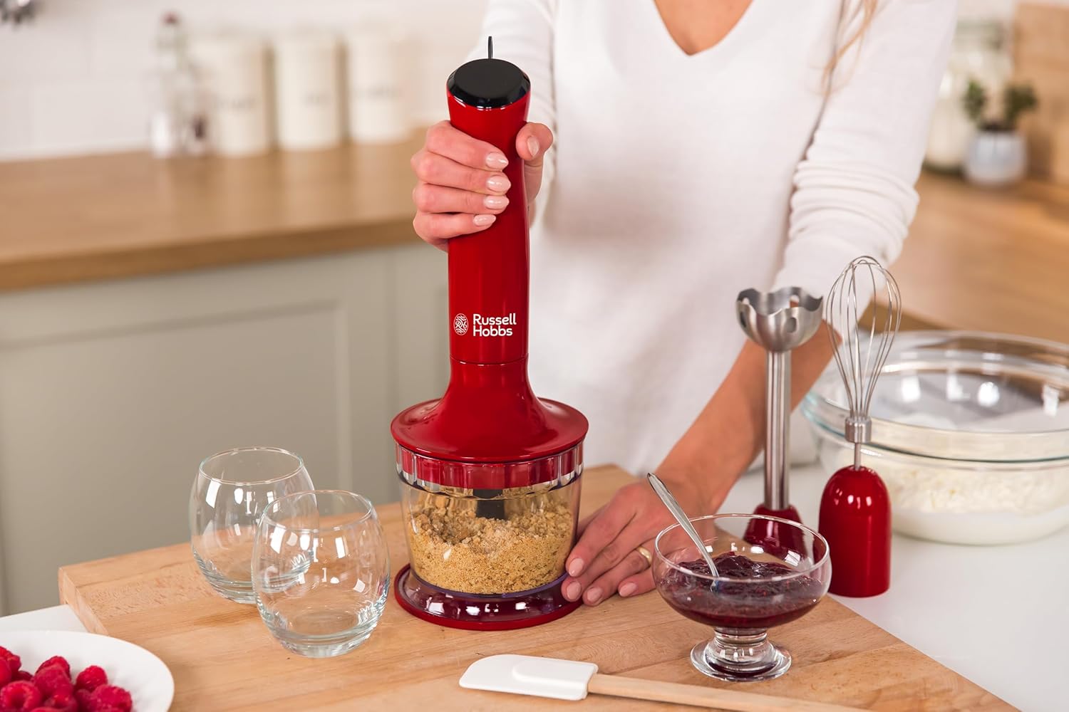Thumbnail 3 de Russell Hobbs Desire Stabmixer 24700-56 (3-in-1: Pürierstab, Zerkleinerer, Mixer- & Schneebesenaufsatz)