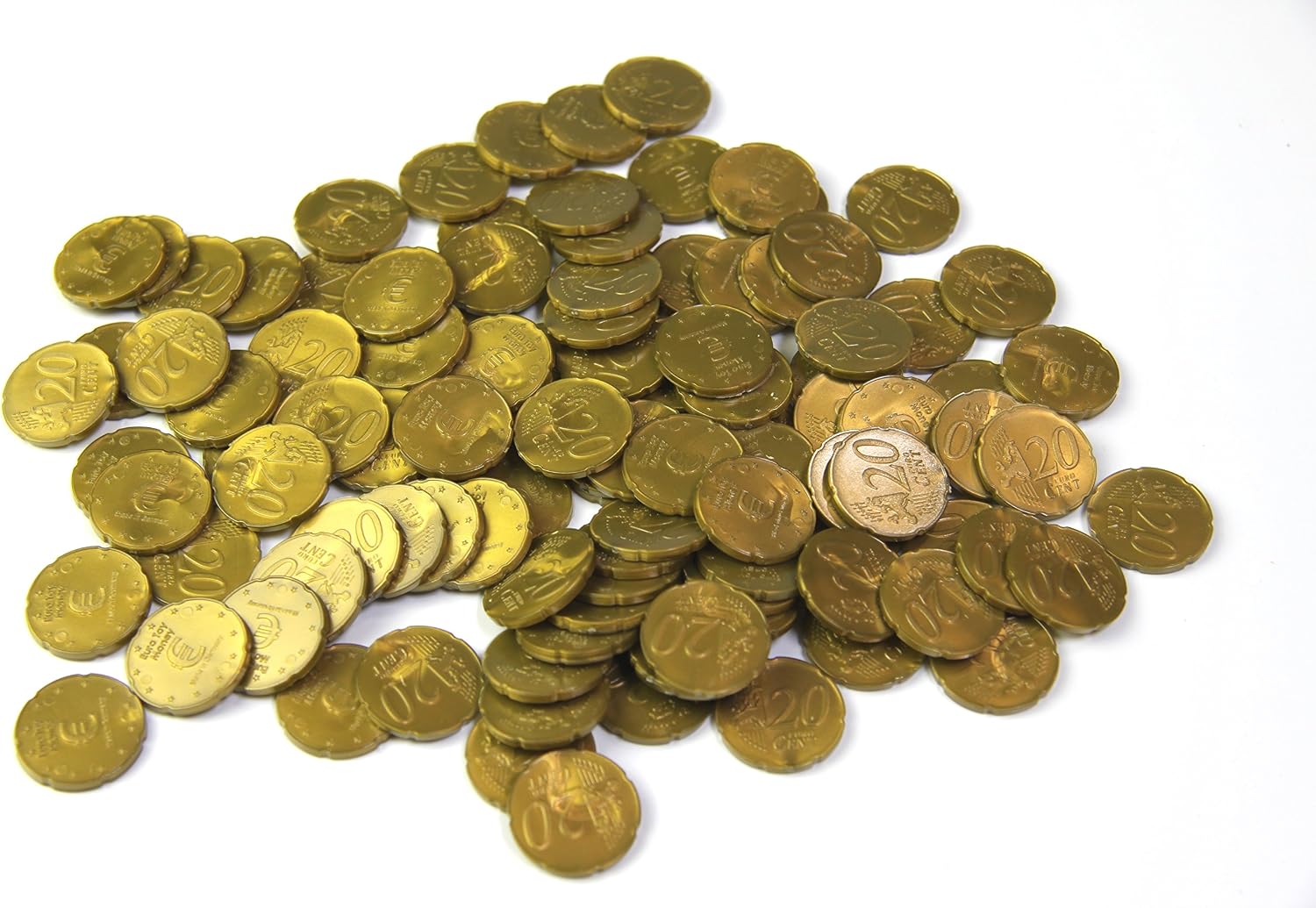 Detalle 2 de WISSNER Lär dig aktivt – euro-lekpengar, 100 20-centmynt i RE-plast