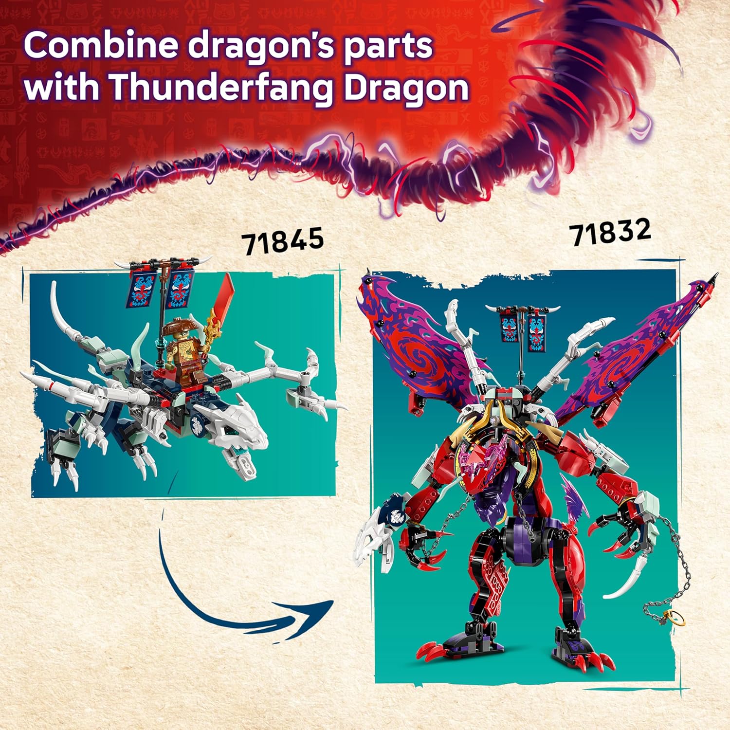 Detalle de LEGO NINJAGO 2in1 Lloyd's Jet Mech – Transforms into a Jet Toy (71845)