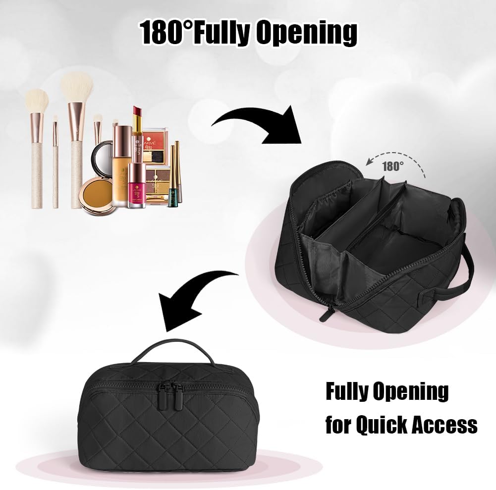 Detalle de URAQT Borsa da Toilette Grande da Viaggio con Mini Beauty Case: praticità e stile per i tuoi cosmetici