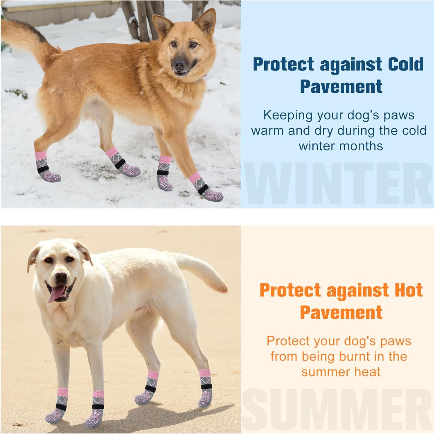 Detalle de BEAUTYZOO Hundesocken 75 % Baumwolle S/M