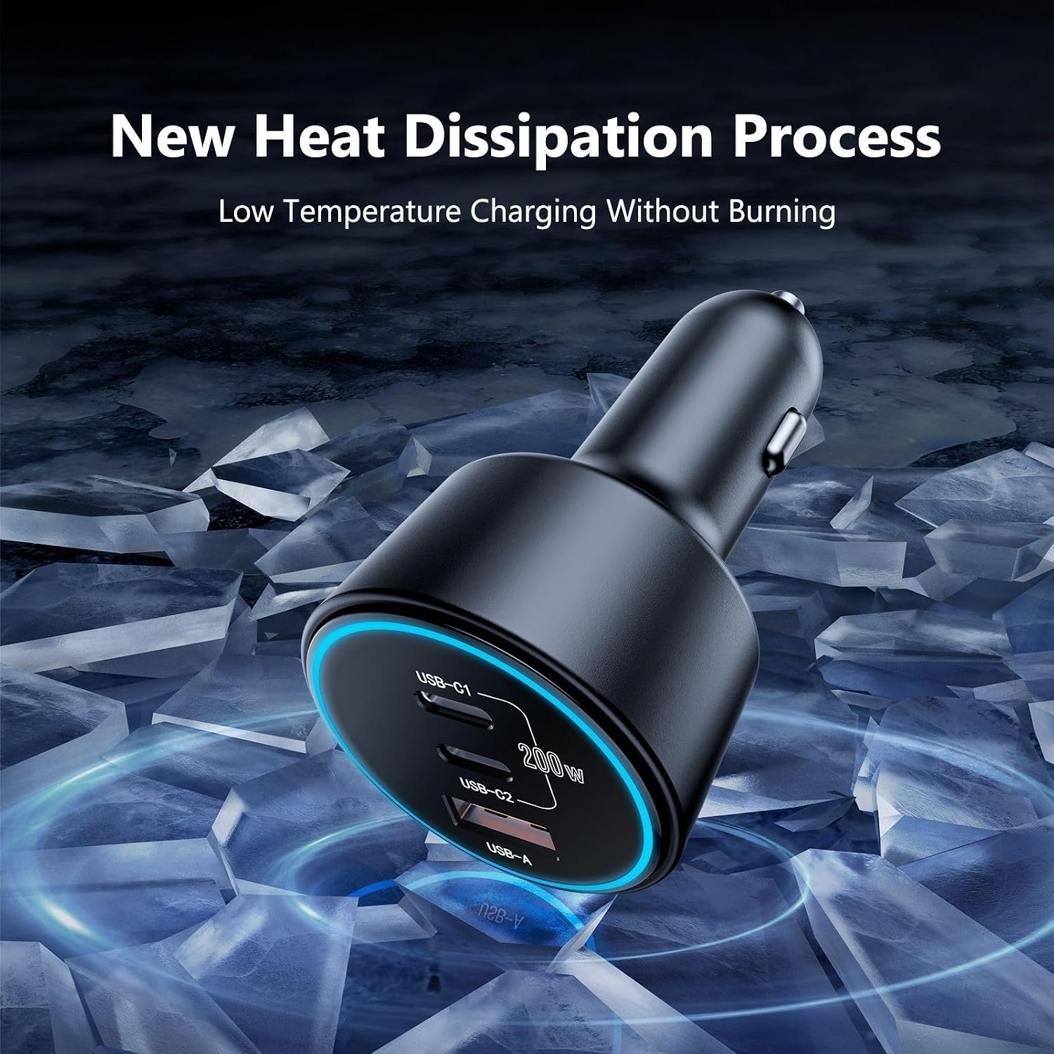 Thumbnail 5 de USB C Car Charger 200W Dual PD 100W + USB-C PD3.0/QC4.0 Car Charger for 12V-24V Vehicles
