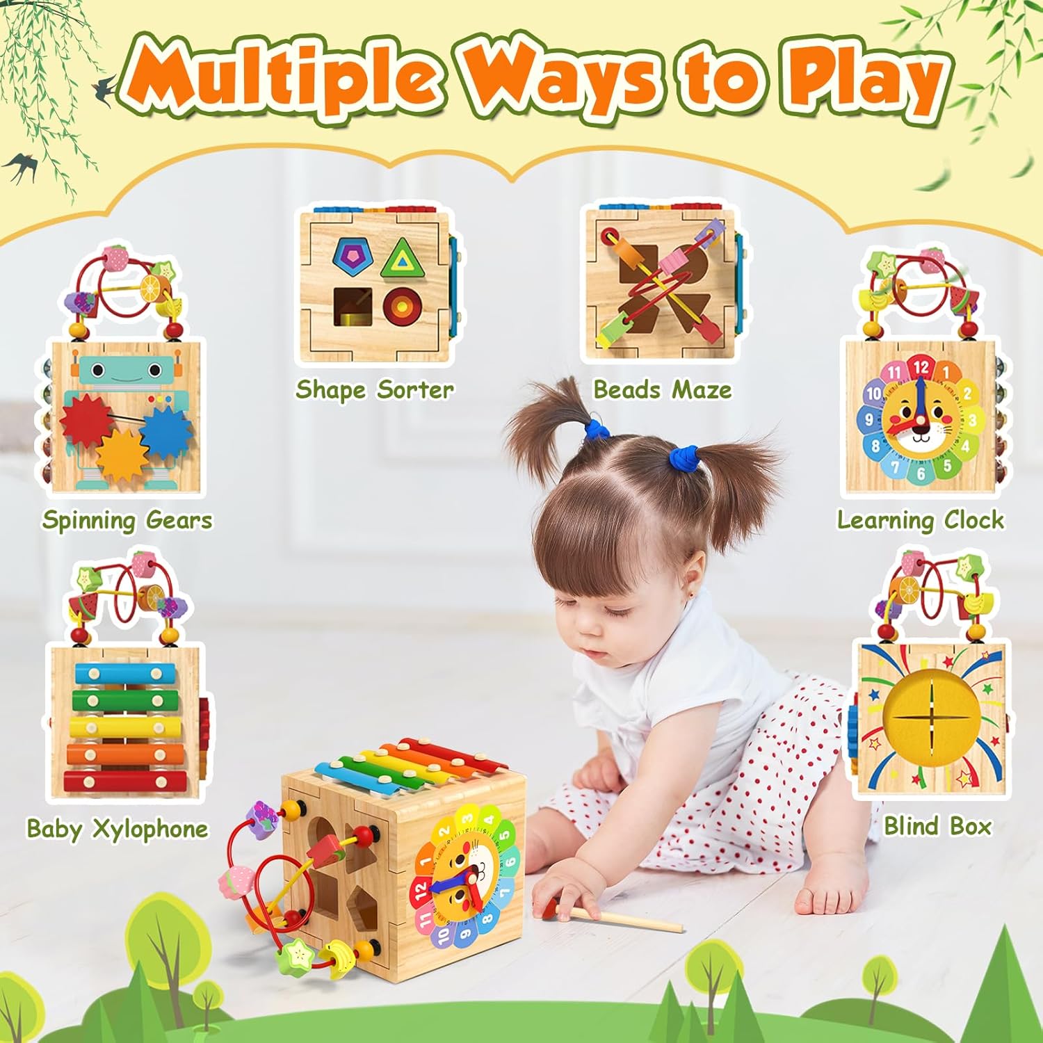 Thumbnail 2 de LZDMY Montessori Activity Cube 7 in 1