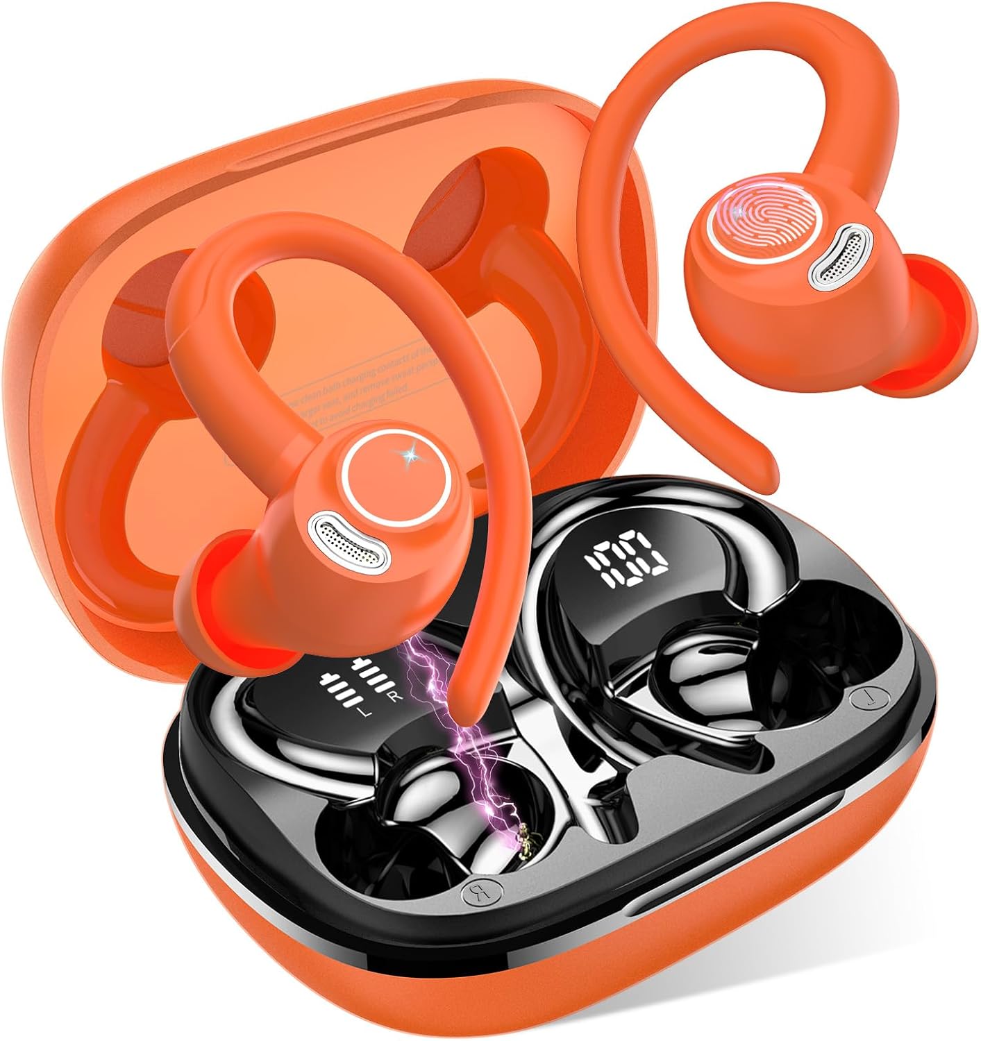 Detalle de Bluetooth Kopfhörer Sport, In-Ear, kabellos, IP7, Orange