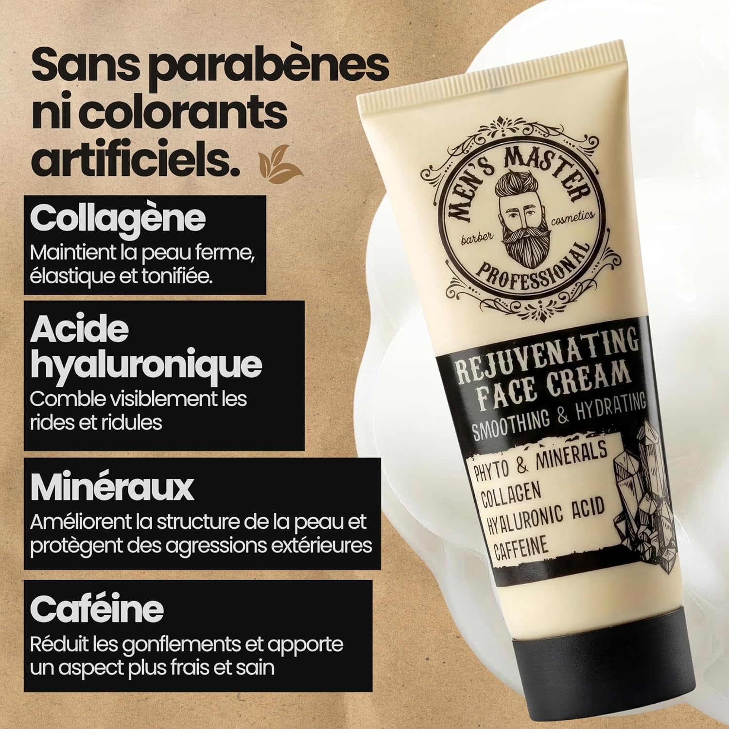 Detalle de Men’s Master Crème Visage Homme Anti-Rides – Hydratation et fermeté au quotidien