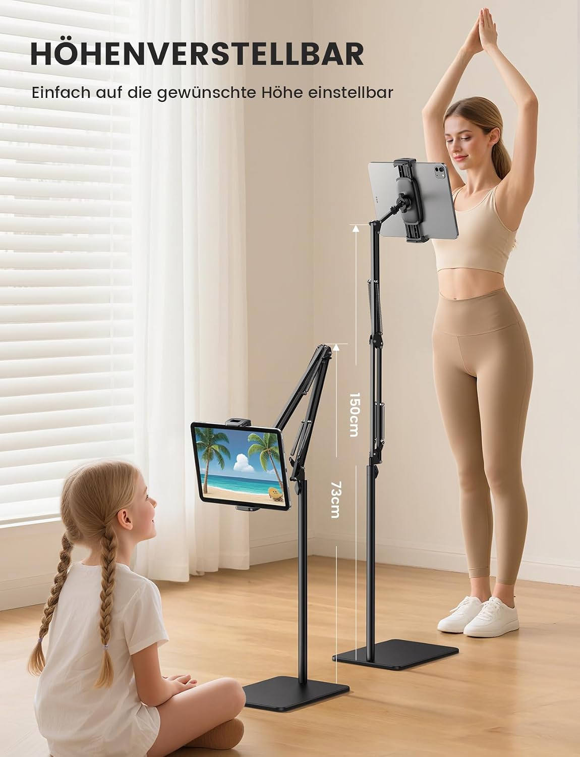 Detalle de Lamicall Tablet Bodenständer 73–150 cm